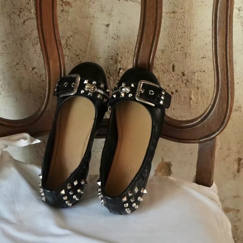 Boots - Chaussures plates Mary Jane en cuir